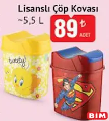 LİSANSLI ÇÖP KOVASI 5,5 L
